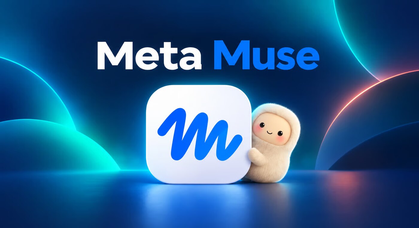 Meta Muse: the app icon with the Muse character beside it